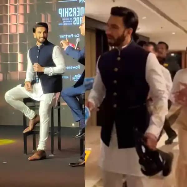 Ranveer Singh dresses up in a kurta and Nehru jacket amidst complaint over nude photoshoot; netizens poke fun, ‘Aaj kaise itna acha dress-up kiya’