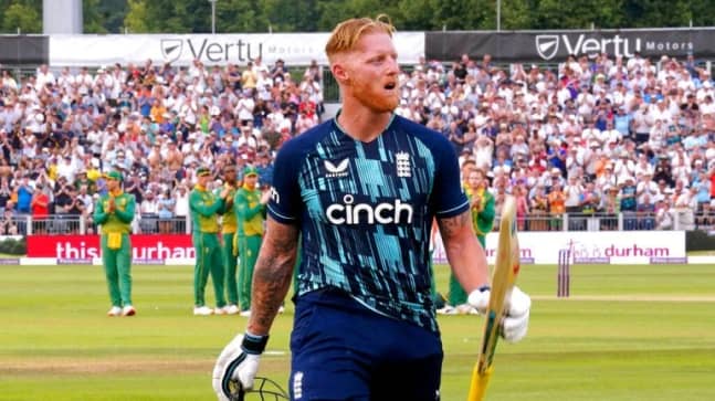 Ben Stokes out for 5 in his ODI swansong after failed reverse sweep vs South Africa in Durham