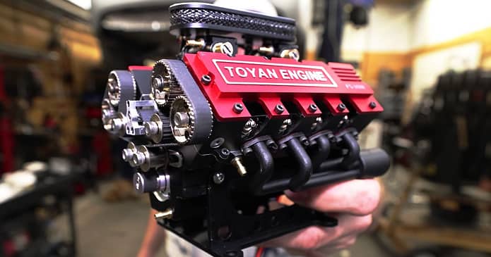 Watch This Awesome DIY Miniature V8 Engine Rev To 10,500RPM