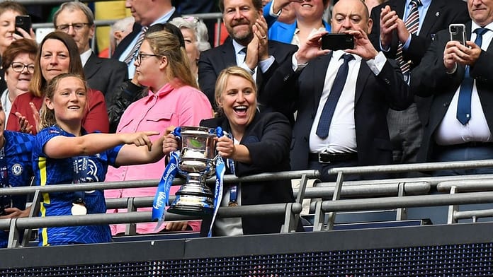 ‘So f****** happy’ – Hayes believes the whole of women’s football benefits from Blues’ FA Cup win