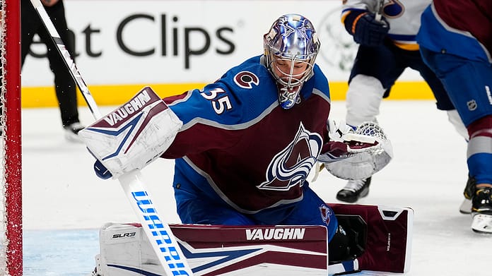 Kuemper skates in starter’s net at practice, but Avalanche won’t say who gets Game 1 nod