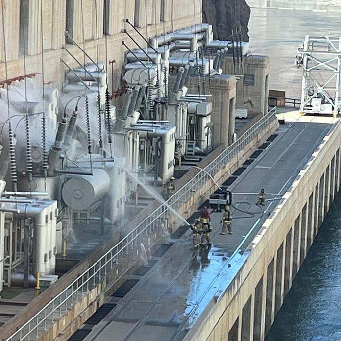 Transformer explodes at Hoover Dam, prompting emergency response; fire quickly extinguished